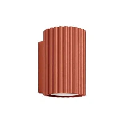 Afbeelding van Sollux Lighting CARBON Moderne wandlamp Veelzijdig aluminium licht GU10, Max 10W LED, IP 20 Lamp niet inbegrepen 1x lichtbron 8,5x6,5x10cm, Rode oker