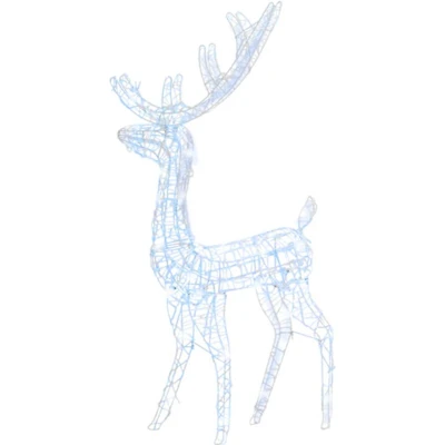 Afbeelding van Kerstversiering rendier 140 LED&#039;s koudwit 120 cm acryl