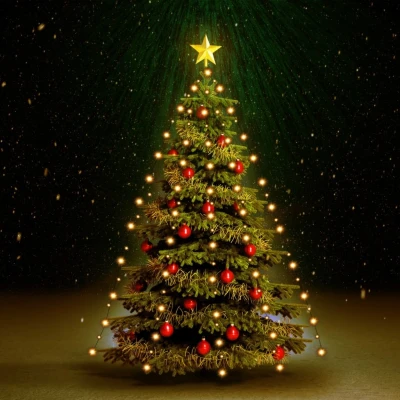 Afbeelding van Kerstboomverlichting met 210 LED&#039;s net cm