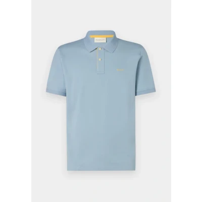 Afbeelding van Gant heren Regular fit polo van piqué katoen met logoborduring in de kleur Blauwgrijs, maat: L