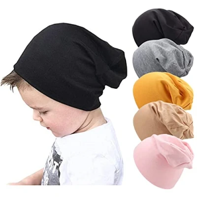 Afbeelding van DRESHOW 5 Pack Unisex Baby Hoeden voor Kinderen Katoenen Schedel Caps Zachte Leuke Knit Cap Toddler Beanie 6 60 Maanden