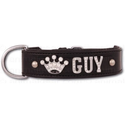 Afbeelding van Doxtasy Hondenhalsband met naam Large Black