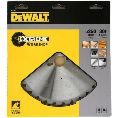 Afbeelding van DeWalt Accessoires Cirkelzaagblad 250x30x30t, wisseltand, positief 10, kerf 3,0mm DT4321 QZ