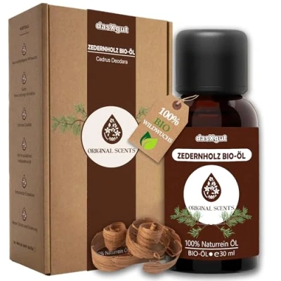 Afbeelding van DasXgut Biologische cederhoutolie 30 ml [100% natuurzuiver] van duurzame Himalaya ceder echte geur etherische oliën E5004120