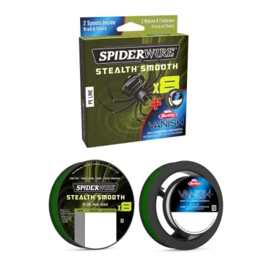 Afbeelding van Spiderwire Stealth Smooth 8 &amp; Vanish Fluorocarbon Duo Spool 0,13mm/0,40mm Gevlochten lijn