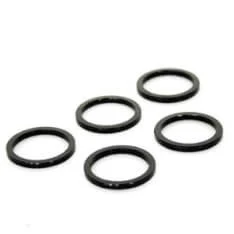 Afbeelding van TOM spacers 1 1/8 inch 3 mm aluminium zwart 5 stuks