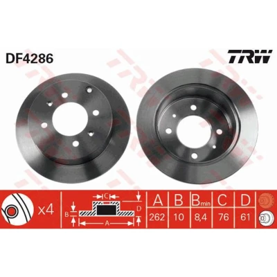 Afbeelding van Trw Remschijf DF4286