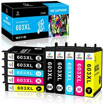 Afbeelding van LeciRoba 603xl voor Epson 603 inkt multipack en inktpatronen,voor XP 2100 2150 3100 3150 xp3155 4100 4150 Workforce WF 2810 WF2820 2840 2870 (10 pakketten)