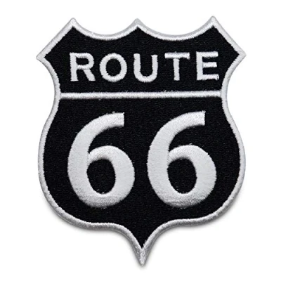 Afbeelding van Finally Home Route 66 Usa Motorrad Bügelbild Patch zum Aufbügeln Patches, Aufbügelmotive
