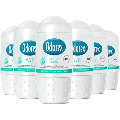 Afbeelding van 6x Odorex Active Care Deoroller 50ml kopen? Nu in de aanbieding bij Voordelig