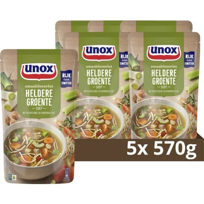 Afbeelding van Unox Soep Speciaal Heldere Groenten 5 x 570 ml voordeelverpakking