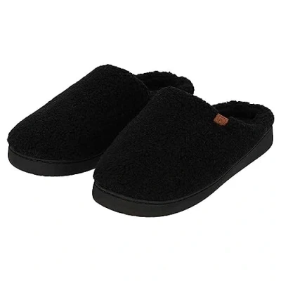 Afbeelding van Apollo Pantoffels heren Zwart Teddy Wol maat 41/42 Sloffen 42