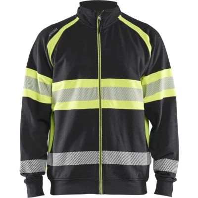 Afbeelding van Blaklader High Vis sweater 3551 1158 Zwart/High Geel S