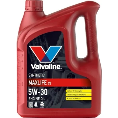 Afbeelding van Valvoline Motorolie Motor Engine Oil Benzine Diesel MaxLife C3 5W 30 4L