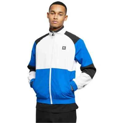 Afbeelding van Starter Retro Lichte jas, Heren, Maat: XL, White cobaltblue black