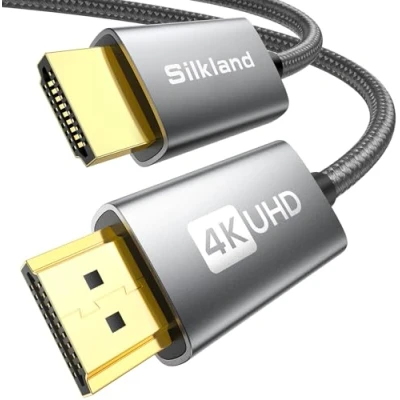 Afbeelding van Silkland HDMI Kabel 2M 4K@60Hz/2K@144Hz, ondersteunt ARC UHD HDR 3D High Speed 18Gbps Ethernet, 2.0 voor Soundbar, TV, Blu Ray, Projector, Laptop, PS4/5, Xbox, PC, Monitor