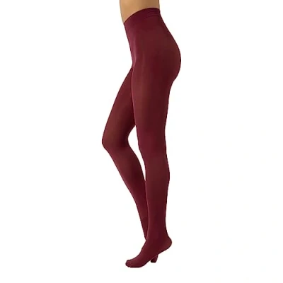 Afbeelding van CALZITALY Ondoorzichtige zachte panty van microvezel kleurrijke dames S, M, L, XL 80 DEN Made in Italy, Portwine,