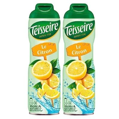 Afbeelding van Teisseire Drank siroop citroen/citroen, 600 ml, die net zo smaakt als de vrucht (verpakking van 2)