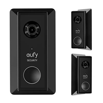 Afbeelding van UIQELYS Muurbeugel voor eufy Security, draadloze videodeurbel (batterijvoeding) 2K HD resolutie, verstelbare hoekhouder L35/R35 montageplaat wigkit, eenvoudige zelfinstallatie