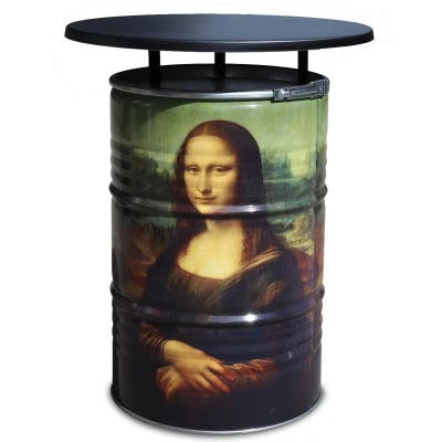 Afbeelding van Design Stehtisch 200L Mona Lisa mit schwarzer Platte