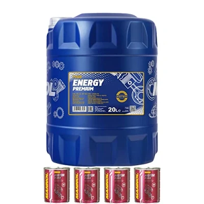 Afbeelding van MANNOL Energy Premium motorolie 5W 30 4x motor Flush ADDITIV