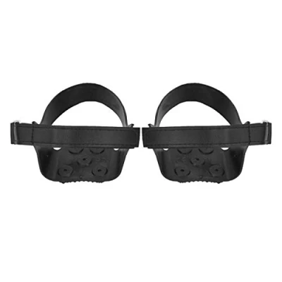 Afbeelding van Alomejor IJs Sneeuw Grips Mannen Vrouwen IJsschoenplaten Sneeuwgrepen Anti slip Schoenovertrekken Tractie Schoenplaten Spikes Stijgijzers voor Winter Outdoor Wandelen (L39 42)
