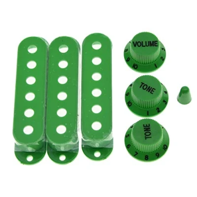 Afbeelding van KAISH Groene ST Strat Pickup Covers Knoppen en 5 Way Switch Tip Cap