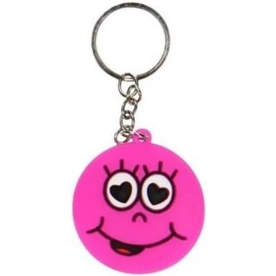 Afbeelding van Lg imports Sleutelhanger Emoji Roze 4,5 Cm
