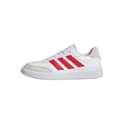 Afbeelding van adidas Heren Courtblock Shoes, Cloud White/Pure Ruby/Off White, 39 1/3 EU