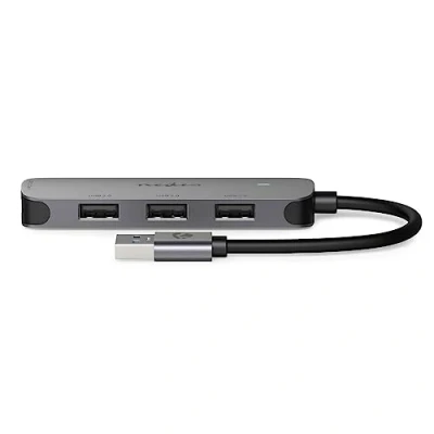 Afbeelding van USB A hub Nedis (USB naar 4 x A, Busgevoed)