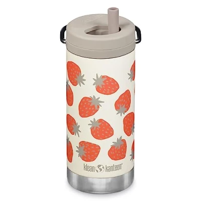 Afbeelding van Klean Kanteen TKWide thermosfles met twistdop 355 ml aardbeien