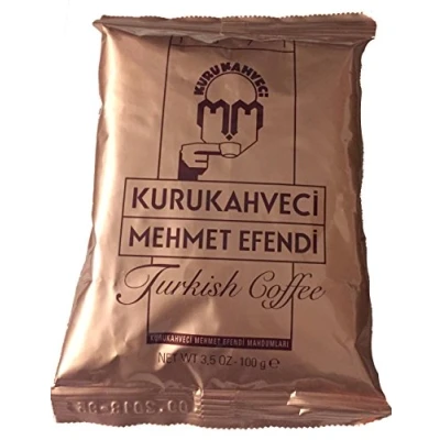 Afbeelding van Turkse Koffie Kurukahveci Mehmet Efendi 100 gr. Gemalen Turkish Coffee Türk Kahvesi Turk