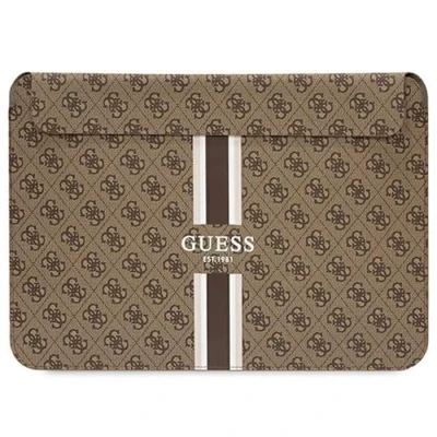 Afbeelding van Guess 4G Printed Stripe Sleeve voor o.a. Apple MacBook (13&quot;/14&quot;) Bruin