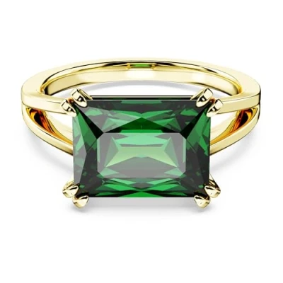 Afbeelding van Swarovski dames Matrix ring verguld 60 in de kleur Groen, maat: Maat 19 mm