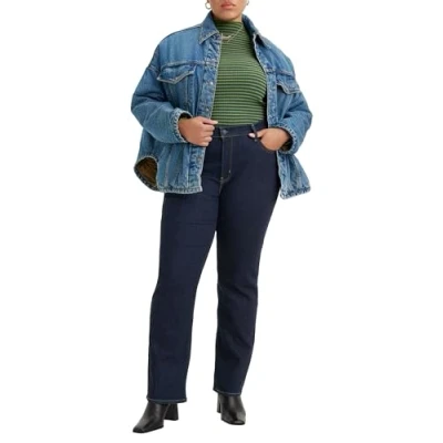 Afbeelding van Levi&#039;s dames Plus Size 724™ High Rise Straight, Blue Wave Rinse, 18 M