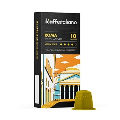Afbeelding van Compatibele Nespresso 100 Capsules Il Caffè Italiano Blend Roma Intensiteit 10