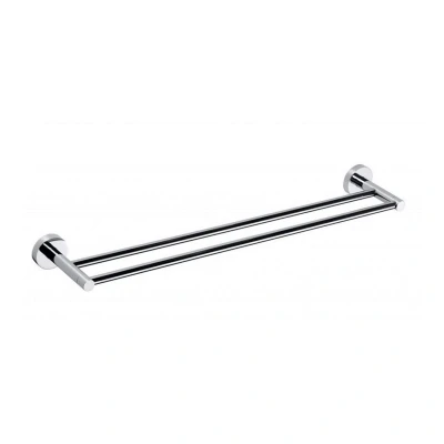 Afbeelding van Dubbele Handdoekhouder Sapho X Round Hangend 65.5 cm Chroom