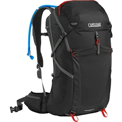Afbeelding van CAMELBAK Fourteener 32 32L drinkrugzak met 3L tank, uniseks, volwassenen, zwart/rode poppy, standaard maat