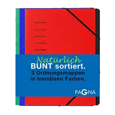 Afbeelding van Pagna Opbergmapset 12 vakken, basic, set van 3 stuks