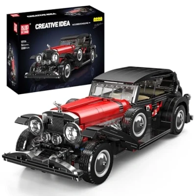 Afbeelding van Mould King 10114 Creatief bouwauto, modelspeelgoed, converteerbare sportwagen, modelbouw, 1308 stuks, bouw je eigen auto, thuis en kantoordisplay, verzamelobject voor volwassenen tieners