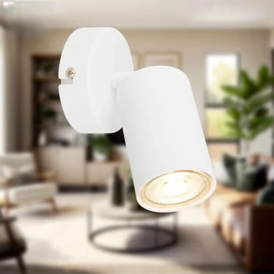Afbeelding van B.K.Licht EEK A LED Wandlamp Opbouwspot draaibaar 3000K warm Wit 2W 450Lm 8x15,5 cm