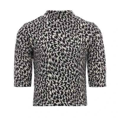 Afbeelding van LOOXS 10sixteen crop top met all over print grijs/zwart