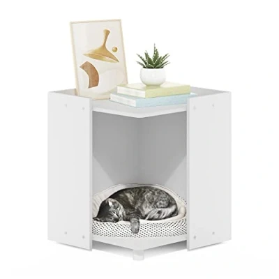 Afbeelding van Furinno Peli Kubus Kattenbak, Effen Wit