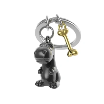 Afbeelding van Metalmorphose Sleutelhanger Animals Dinosaurus Tyrannosaurus Antraciet Goud