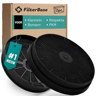 Afbeelding van FilterBase® Actieve Koolstoffilters 2 Stuks voor Respekta MIZ0023 Klarstein Zarah Zelda Zola Balzac Aurora Aurica 10029385 10029387 10029388 10013866 10013867 10013868 Bomann KF561 PKM CF 110