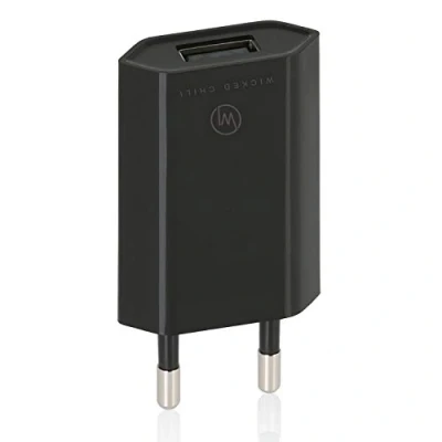 Afbeelding van Wicked Chili Pro Series 5W voeding (1,0 ampère) Ultra Slim USB lader compatibel met iPhone 11, XR, XS, X, 8, 7, 6, 5, SE Gen 1, zwart