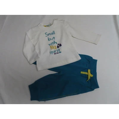 Afbeelding van Ensemble Jongens Creme / turquoise 6 maand 68