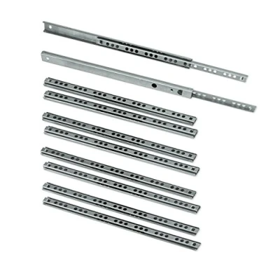 Afbeelding van Emuca Set ladegeleiders, met kogellager, 17x310 mm, voor gedeeltelijke opening, Verzinkt, 5 st.
