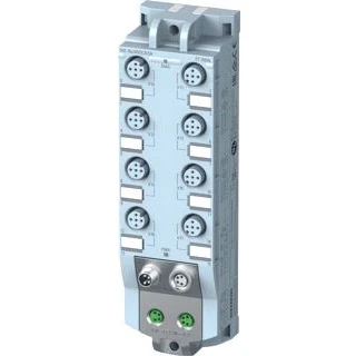 Afbeelding van Siemens simatic et200al digitale in uitgangsmodule diq 16x 24v dc 0 5a 8x m12 ip67 6es7143 5ah00 0ba0
