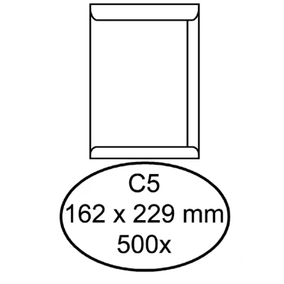 Afbeelding van Envelop Quantore akte C5 162x229mm wit 500stuks